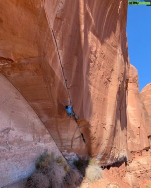 Tom Randall Instagram - Trip update 1: me and @petewhittaker01 have been out in Utah a week or so now, trying to do one of Mason Earle’s masterpiece cracks - Stranger Than Fiction, out at the Bartlett Wash 🌵🌵

It’s a line that we’ve both been aware of for a number of years but never got round to putting our focus into the same time and place! And this thing definitively deserves focus as it’s got to be one of the very hardest splitter finger cracks in the world. Maybe a bit strange it’s not had more recognition considering its lack of ascents and Mason’s abilities?! Effectively it’s like having Cobra Crack (steep and powerful) on top of one of the White Rim 5.13 /14- roof cracks (technical and powerful) with not that much rest… 😅

At present, we’ve both done all the moves, worked good sequences and realised it’s no pushover… you can’t cheater-beta this one too much 😅. I’ve opted for the “White Slipper” on the right foot (@gorisb I’ll forgive you yet again…) and Pete’s sticking with a @desertdannyp special of a modified @unparallelup UP Lace Pink. Our fingers are deffo feeling the brunt of the strain now, so prob need to take some time off to let the inflammation die down 🙈

Of important historical note, is that @lor_sabourin made a repeat of this route earlier this week just before me and Pete got to the crag one of the days (gutted to miss the action but then got to witness them almost double send whilst taking pics a bit later in the day 🤯🙌) Sooooo good! As not only is it the hardest route they’ve ever done, it’s also the completion of a multi-season project which mentally, is super hard to manage. Quick ticks are something, but getting really deep on the true limit projects is a special (and challenging) place to be. Massive respect!! 💪💪💪

@wide_boyz @rab.equipment @wildcountry_official @mytendon @unparallelup @rhinoskinsolutions