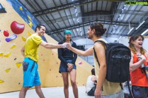Tom Randall Instagram - What a Bangkok experience! 🐐Many thanks to @stonegoatclimb for hosting us this week. Dreamy comp problems and delicious technical slabs covering the walls across the whole gym 🤩

The local climbing scene is full of so much passion for the sport and it’s awesome to see hundreds of new people getting into it and hearing about the developing community. 

We (@annahazelnutt & @tompaulrandall) are off northwards now for some new boulder and route development/FAs. Psyched! 

Photos by: @kcphotographyhk 📸🙏