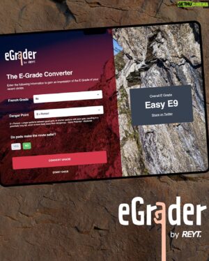Tom Randall Instagram - Is the British E-Grade system broken? Or does it just have some issues in certain areas?🧐
.
Over the last 10 years we've had the distinct feeling that the E-Grade scale has become incredibly compressed at the top end.  The hardest trad routes of the 90s were given E9, yet 30 years later the same grades are still almost the default for the hardest routes of today. 
.
Grading can be a highly emotive subject, and with the many different levels of complexity at play, it's easy to get lost.  With development in protection, padding, and belay tactics, it's harder than ever to objectively asses danger, and with the general reaction to over/under-grading, erring on the side of caution has become common practice. 
.
Whilst sternly graded routes are not necessarily a problem, an unbalanced grade spectrum is.  Without linear, logical progression, grades are meaningless.
.
The product of months of discussion between ourselves, @neil.gresham @ste_mcclure and the technical support of Danny Tomalin at @reyt_uk is what we’ve termed “eGrader” which is linked in our stories or you can find details in the pinned comment. 
.
How does it work though?

👉Go to the website (it’s free to access)
👉Put in the French sport grade of your route
👉Add in the danger factor (D Point)
👉Make an assessment of whether it is padable
👉Get an E-Grade!
.
Now surely it can’t be that simple, you’re thinking? Well, yes and no! The task of spitting out a grade literally takes a few seconds, however, there are always caveats to these things as no system is perfect. 
.
1. This is just a tool to add to your current methods, but it hopefully allows you a more objective viewpoint
2. You’ll notice that many top-end routes result in upgrades. This is not unreasonable in many cases. 
3. Danger factor and padability is still subjective. Every scenario (and grade) can be manipulated. 
.
Let us know what you think!