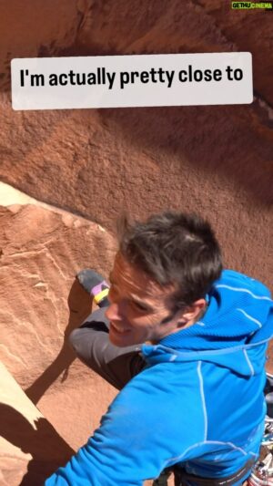 Tom Randall Instagram - Hahahhahahaha. An old gem 💎 of poor @tompaulrandall getting heckled by me at the top of “Bruce Lee As F” a 5.12 over hung 4s crack. 

I love a good natured ribbing between friends 😂😅. Come back to the US Tom! I’ll talk less crap I promise 🤣🤞

#offwidthclimbing #crackclimbing #wideboyz