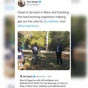 Tom Steyer Instagram - Get Out The Vote 🗳 are you volunteering this weekend?