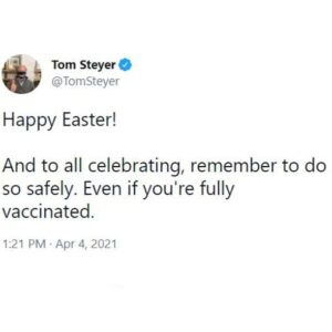 Tom Steyer Instagram - Happy Easter!