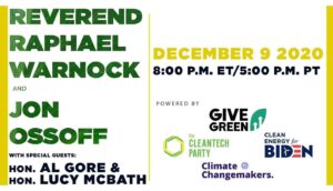 Tom Steyer Instagram - I'm really looking forward to this climate conversation with Jon Ossoff, Reverend Raphael Warnock, Rep. Lucy Mcbath, and former Vice President Al Gore! It's this Wednesday, December 9 at 5 pm PT/8 pm ET. Register today, link in profile.
