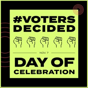 Tom Steyer Instagram - #LinkinBio You cast your vote at the polls in record numbers – now lets celebrate our impact! On Saturday, November 7th, we’ll show the power lies with the people.

#VotersDecided #DemocracyRising