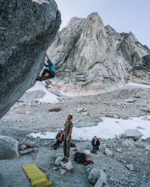 Tommy Caldwell Instagram - Our second big climbing spot of the trip was the Bugaboos. This is a place I have wanted to visit ever since my friend and alpine Climbing mentor @topher.donahue told me about climbing a wall in North America taller than El Cap. So after biking nearly a thousand miles from Mt. Hooker we hiked the 5 hours into the East Creek Basin. We climbed 4 big routes in 4 days ending in a big link up. All the routes we did were repeats of climbs put up by good friends including All Along The Watchtower, the climb Topher told me stories about. I’ll leave some mystery to the remaining details. As you might have guessed by now, this whole adventure is being filmed. So you’ll know soon enough. Let’s just say the Bugaboos is even more impressive than I had imagined. It was also great spending time with some all time favorite people in East Creek including @willstanhope, @sonnietrotter,  @maurybirdeell, and @ad_wyatt. 📸 @taylor._shaffer 

Just to the south of the Bugaboos is a valley called the Jumbo Valley that was slated to be turned into a ski resort. A group of environmental activists successfully fended off the effort. As we hiked, we pondered the thought experiment of what it would be like if the Bugaboos was turned into a resort with lifts to the walls, cafes, and masses of people. A little like Chamonix. I’d love to hear your thoughts. Hit the link in my bio to watch the @patagonia film about saving the Jumbo Valley.