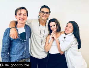 Tommy Martinez Instagram - Blessed to be working with some beautiful souls on @goodtrouble . . .
・・・
These smiles say it all. Hayden Byerly (@Byerly11) will guest star on @TheFostersTV spin-off, #GoodTrouble.