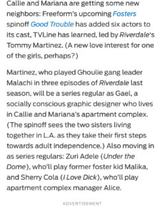 Tommy Martinez Instagram - Life is crazy man. My soul is vibrating at a level that feels as if it’s about to erupt into beams of light. Eternally grateful for the opportunities I’ve been given, and will do my best to tell a story that will resonate with other human beings and their struggles that relate to the character I portray as “Gael Martinez”. Regardless of the things I’ve done in my life, from the good to bad, I have been molded by life and the universe itself to become the man I am today...and I’m proud of that person. Follow your dreams, listen to your heart, and have faith in the beautiful journey of this thing we call life. #DreamBig @goodtrouble @freeform