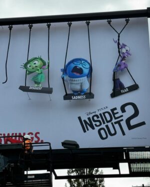 Tony Hale Instagram - Driving by and saw my pal “Fear” going up!  Brave soul. 💜 #InsideOut2 @pixar