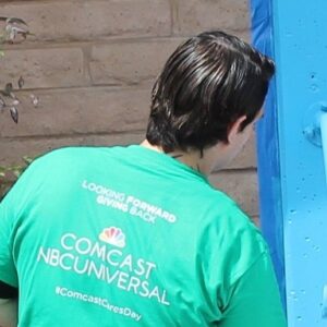 Tony Toste Instagram - Volunteering with co workers from #NBCUniversal and #Comcast to re paint the Boys and Girls Club