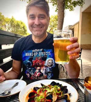 Tory Belleci Instagram - Cheers to @hoops511 and @vintagegeekcentral on their book Masters of Make-up effects. Thanks for the t-shirt Howard! Miss you bud. #fxmakeup