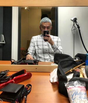 Tosh Zhang Instagram - I'm a hair chameleon🦎 Which is your fav colour?? 👀
.
.
.
#buzzcut #haircolorist #haircolor #hairdye #hairideas #hairstyle #hairtransformation #hairtrends