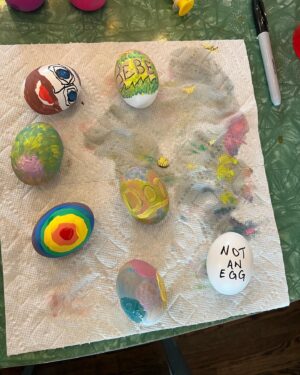 Travis McElroy Instagram - This year, we painted wooden eggs. These were mine.