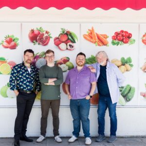 Travis McElroy Instagram - 4 normal men, 1 amazing wall.

Photo Credit: @portraitstothepeople