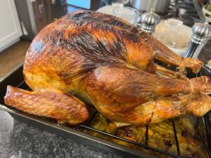 Travis McElroy Instagram - Witness the turkey, the Brussels, the carrots, the sweet potato casserole, the table full of punch/wine/cheese/shrimp/bacon wrapped dates and smokies, and more!