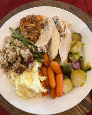 Travis McElroy Instagram - I made a very good thanksgiving dinner. (MIL made mashed potatoes and rolls, Aunt in Law made dressing and green beans. Rest was me)