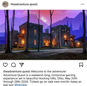 Travis McElroy Instagram - For the last year, I have been putting together and immersive RPG event called Adventure Quest and I am so excited to FINALLY get to tell you about it!
Visit the website theadventure.quest for all the details!