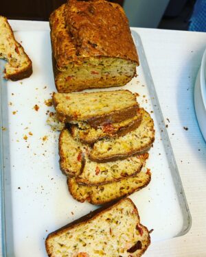 Travis McElroy Instagram - Tomato Bread attempt number 2! Less wet ingredients and an additional cup of flour. Turned out pretty good, needs more salt.