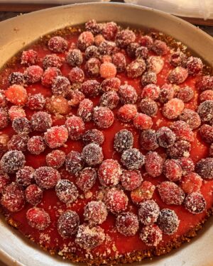 Travis McElroy Instagram - I also made a cranberry lime pie with a spekulatius cookie crust.