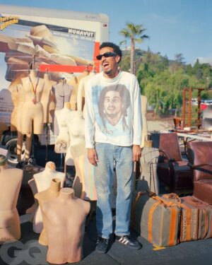 Travis "Taco" Bennett Instagram - @gq and I went to the Rose Bowl Flea together 🤓 

photos by @byaaronsinclair 
words by @judnikki 

Link in Bio