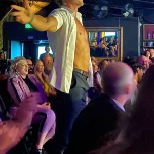 Travis Van Winkle Instagram - VOLUME UP—What you don’t see is when I enter and yell “STOPP, OBJECTT!” … but here’s the rest of it. One of my favorite Saturdays of all time 😂 Please go watch the opening scene of @happyendings for this to make sense. 

For clarity:
Me:
“LIANNE, I LOVE YOUUU!” 
Lianne: 
“Thank you” 
Me:
“I know you’re going to have a great marriage. And I actually don’t object. But I’m so sorry I’m late. I’ll take a seat over here. You may continue.”

Congratulations Lianne and Aviv ❤️❤️

@abcnetwork @hulu