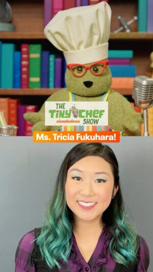 Tricia Fukuhara Instagram - Meditating is always a good idea, but is there anything better than cats? Tune in to @thetinychefshow on @nickelodeon today! 😽💚