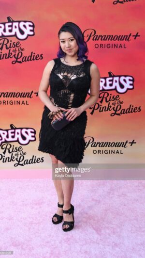 Tricia Fukuhara Instagram - One year ago today through the eyes of chaotic little me… 😝💖🥹  So proud and grateful for everyone who made this all possible. Miss you all so much. 🥺 
Stylist: @tabitharsanchez
Hair: @terrarosepuncerelli
Makeup: @pircillapae
 #greaseriseofthepinkladies #grease #riseofthepinkladies #riseofthepinkladiespremiere #greasepremiere #premiere #paramountplus #pinkladies #nancynakagawa #lapremiere #frostypalace #rydell