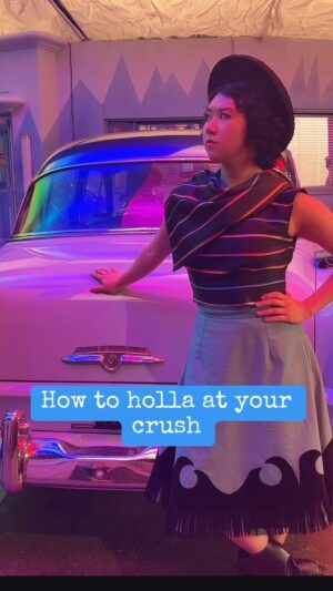 Tricia Fukuhara Instagram - It’s crushing me. 😖

#riseofthepinkladies #pinkladies #nancynakagawa #potato #nancyandpotato #musicalseries #grease #frostypalace #1950s