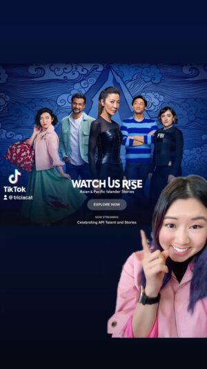 Tricia Fukuhara Instagram - Words cannot express how I felt when I saw this for the first time. 💗🥺💙

#riseup #apimonth #apifamily #riseofthepinkladies #paramountplus