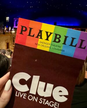 Trishelle Cannatella Instagram - Introducing: Mrs Peacock, Mr Green, Miss Scarlet, & Professor Plum. 

We laughed so hard @clueonstage It was so witty and fun. Also no intermission. A quick 1.5 hour show so get your snacks and cocktails before it starts. Only a few days left @saengernola so go get your tickets!

Also it’s Restaurant Week! Go check out the special 3 course menu from @gwfins and other local places in NOLA this week for some amazing deals!

#clue #cluethemusical #clueonstage #saengertheater #saenger #mrspeacock #mrgreen #missscarlet #professorplum #restaurantweek #gwfins #onlyinneworleans