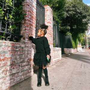 Tristan Mack Wilds Instagram - FOUR. can yall believe the boss baby is four! Happy birthday to our big girl Tristyn! she changed our lives in the most amazing way and we are grateful to God for her as a daughter 🩷

styled by mommy💅🏾
Shirt: @maisonmargiela 
Tutu: Amazon
Sock: Amazon
Shoes: @drmartensofficial 
Hair: @skyesdahlimit (we know the bun is gone Ms. Leah 🫠)

swipe for the only pic she was genuinely happy to take 😩 and her hospital pics 😿