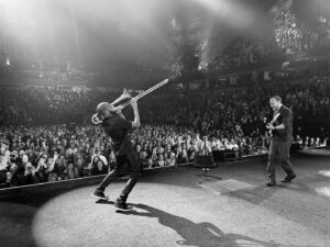 Trombone Shorty Instagram - Vibes with @davematthewsband last night was 🔥💯❤️ 📸 @jeffcoffin  #livemusic