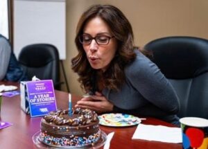 Tudor Dixon Instagram - I am so blessed to work with such a great team! One of my coworkers surprised me with an anniversary party for the podcast today. It meant more to me than words can say. ❤️