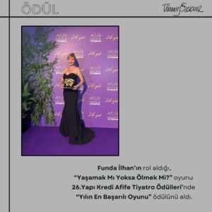 Tümay Özokur Instagram - @fundailhn ‘ın rol aldığı “Yaşamak Mı Yoksa Ölmek Mi?” tiyatro oyunu 26.Yapı Kredi Afife Tiyatro Ödülleri’nde “Yılın En Başarılı Oyunu” ödülü aldı. ✨🏆 @yapikrediafifetiyatroodulleri