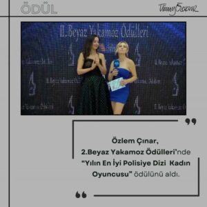 Tümay Özokur Instagram - @ozozlemcinar , @mbaokullari tarafından düzenlenen 2.Beyaz Yakamoz Ödülleri’nde “Yılın En İyi Polisiye Dizi Kadın Oyuncusu” ödülünü aldı. ✨🏆 @beyazyakamozodulleri