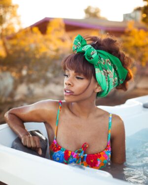 Tunisha Hubbard Instagram - All I need: @flamingo_socialclub & a jacuzzi in the middle of the desert 🏜