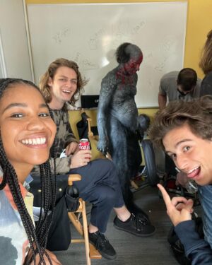 Ty Simpkins Instagram - WARNING…Spoilers ahead…

Now that Insidious has been out for a few days wanted to a photo dump of some fun pictures from filming. I legitimately had such an amazing time filming this. Learning how to (look like I know) how to draw and paint to acting like a literal demon this is my favorite thing I have been apart of. Not to mention celebrating my 21st at midnight on set and then immediately going to the Mets game to celebrate when I woke up. A birthday I will never forget. I also feel like I need to explain that our hard working hair and makeup team would apply a menthol stick under my eyes to help bring out as many tears as possible during my more emotional or intense scenes (movie magic I wasn’t actually crying I know I ruined it for everyone) but it was a fun running joke throughout and is a useful trick…

I urge everyone to see this in theaters it adds to the entire experience and makes the movie THAT much more exciting and scary. So proud of what this film has accomplished in the short amount of time it’s been released and hoping for more success as time goes on. Hope everyone enjoys this movie as much as I do. Experience The Red Door in theaters now!

#insidiousmovie
#thereddoor