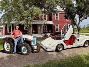 Tyler Hoover Instagram - I know my Countach is so excited to have another Lamborghini in the family… except this one is a 2 cylinder diesel (running on 1 cylinder currently) all-wheel-drive, roofless, a 6-speed, and in absolutely terrible shape. But for only $3500, I can’t complain! New video with my REAL Lamborghini R230DT tractor is live on YouTube!
