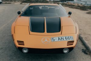 Tyler Hoover Instagram - Got do drive this legendary Mercedes C111 last week thanks to @mercedesbenzmuseum It will be at the Petersen museum along with other cars and their matching Andy Warhol paintings Mercedes commissioned to celebrate their 100th anniversary in 1986. Thanks for yet another “pinch myself” moment that you all will see in the next Car Trek!