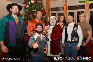 Uli Latukefu Instagram - The season of giving is here and our Young Rock Christmas Special is on tonight for you! 

Catch it at 8:30/7:30c on @nbc and the next day on @peacocktv. 

#youngrock
#dwantaclaus
@sevenbucksprod
#fiercebabyproductions