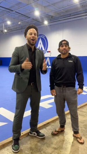 Urijah Faber Instagram - Best Dressed…Dr. President Wood @drlukewood or yours truly? Excited for our first @a1_combat fight on @sacstate campus! Live on @ufcfightpass Friday!