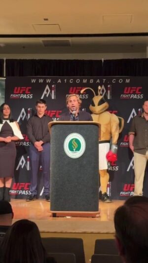 Urijah Faber Instagram - The low-down on the world’s first Combat University at @sacstate. A step closer to a clear path to a career in MMA. University backed MMA programming, scholarship money, world class coaching and a competition schedule. Can’t express enough how much being a collegiate athlete with a higher education has meant in my career! If you have aspirations of life with MMA in it, check out this press conference! Thank you @drlukewood for your vision, and unique approach to leadership.