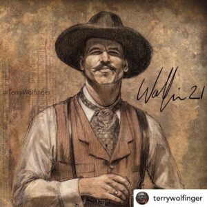 Val Kilmer Instagram - To everyone who inundated @terrywolfinger to take his Doc Holliday sketch and push it further, you are savages and I thank you. Be sure to follow Terry and see what is coming to @helmelstudios very soon