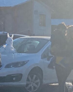 Valeria Lois Instagram - Nos llevó a pasear @dipaolaviajesmza 
Si vienen a Mendoza me las llaman
La gente hace muñequitos de nieve que se lleva en el capó del auto y yo recién ahora me vengo a enterar.
Gracias a mis secuaces: @lucianocaceresok @belenrivayoga @spregelburd