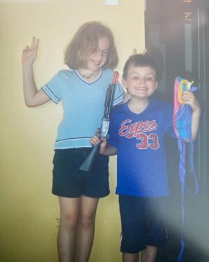 Valérie Carpentier Instagram - 2003 avec le frangin 🌸
