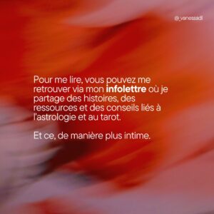 Vanessa DL Instagram - ASTROLOGIE D'AVRIL 🌀

J'avais envie de vous partager mes réflexions du moments, en lien avec tout ce qui se trame dans le cosmos présentement. 🫣

Aussi, je souhaitais vous partager mon intention de prendre un peu recul des réseaux sociaux au cours des prochaines semaines. J'ai présentement besoin d'espace pour intégrer, digérer et contempler tous les changements qui s'opèrent dans ma vie.

Avec la rétrograde de Mercure qui aura lieu jusqu'au 25 avril, je crois qu'il s'agit d'un moment idéal pour réduire mon temps d'écran et faire de la place aux nouvelles idées qui veulent émerger - je les sens venir 🌱🤏!

Puisque c'est toujours agréable pour moi de partager mes réflexions avec vous, je vous encourage à me suivre via mon infolettre (lien dans la bio). 

Elles se font plutôt rares, mais elles sont toujours créées de manière très intentionnelle et avec beaucoup d'amour.

Touroulou ! 🥰

#avril #astrologie #mercureretrograde