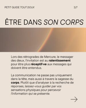 Vanessa DL Instagram - À l'aube d'une nouvelle rétrograde de Mercure, il est toujours bon de se rappeler que ce transit regorge de potentiel.

Voici donc un petit guide «tout doux» pour vous accompagner au cours des trois semaines à venir.

Vous y trouverez : 
🗓️ Les dates importantes
💡 Des petits trucs et conseils
💭 Une question de réflexion

Pour en savoir plus, on jase plus longuement dans le dernier épisode du podcast Mystique ! 

#mercureretrograde #astrologie #mystique