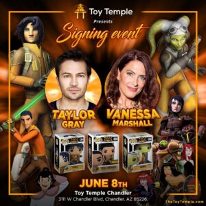 Vanessa Marshall Instagram - Great news!! Can’t wait to go to @toytempleofficial with @taylorgray3! Huge thanks to @celebworx Xo 🤩✨✨✨

Repost from @toytempleofficial
•
🚨 Toy Temple presents a special Signing Event with the voice actors Taylor Gray & Vanessa Marshall!

📅 They will be meeting fans and signing autographs at Toy Temple Chandler on Saturday, June 8th, 2024. Hours: 11am-3pm.

🔥 Tickets available at our Tixr page!
 (Link in our bio)

-

@taylorgray3 @vanessamarshall1138 @toytemple.chandler  #ezrabridger #starwars #StarWarsRebels #starwarsrebels #arizonaculture #chandleraz #chandlerarizona #wonderwoman #metroid #samusaran #voiceactor #voiceactorlife #funkomania #funkopop