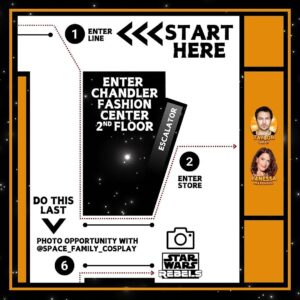 Vanessa Marshall Instagram - On my way!! So excited for tomorrow with @taylorgray3! Huge thanks to @toytempleofficial @celebworx! 🙌🏻💝✨

Repost from @toytempleofficial
•
HOW TO BRING ORDER TO THE GALAXY…and help make our #starwarsrebels signing event with @taylorgray3 and @vanessamarshall1138 run better than a Pod Race. 
•
1. Enter the line on the 2nd floor of @chandlerfashioncenter by the Arizona Highways sign (back entrance to Cheesecake Factory).
2. #toytemple staff will check tickets (2 people per single ticket, available at store checkout) and guide you in the store as the line flows.
3. Guests will jump from the storefront line to the #voiceactor line.
4. VAs will have handlers to process cash and card payments. They may have items and services for purchase that aren’t listed in our pricing sheet, but guests are more than welcome to bring their own items to the signing. 
5. After the experience, get your items authenticated at the @jsaloa table inside the store. 
6. Cap off your experience on the 2nd floor bridgeway with photos of you and  the whole Rebels crew—Ezra, Hera, Kanan, Sabine and Zeb—thanks to the best #starwars cosplay family in the biz @space_family_cosplay 
•
Toy Temple Exclusive Ezra Bridger #funkopop and the whole vaulted line of Rebels #collectibles for purchase inside our store. 
•
@toytemple.chandler is open for all guests during the signing.
•
Tickets still available in our Tixr page (🔗 in bio).