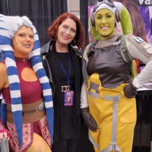 Vanessa Marshall Instagram - Had a great time at @indianacomicconvention this weekend! One of the highlights was getting to meet @vanessamarshall1138 in my Hera cosplay!! 

Huge shout-out to @sognocosplay for making the beautiful flight suit.

#herasyndulla #starwarsrebels #spectre2 #ahsoka #twilek #indianacomicconvention