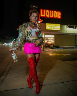 Vanessa Vanjie Mateo Instagram - Quick stop before All stars 9 😂 yall know I’m very BYOB 🍾

New Merch ⭐️ Updated Website ⭐️ New Prints

https://vanessavanjie.com

💕
Hair @hassoon_7 
Shot by @marco_ovando touched by @marioernun 
Website & Merch @kydigregorio @vossevents 
Top by @sue_clowes_fashion 
@_bring_out_your_dead_ @stephenlevegan